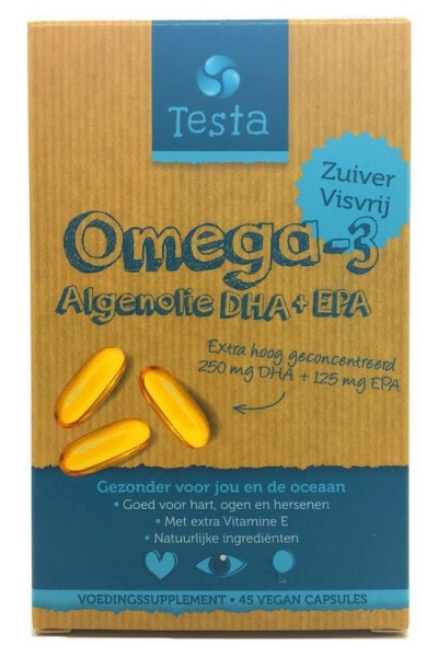 Foto van Testa omega 3 algenolie 45cp via drogist