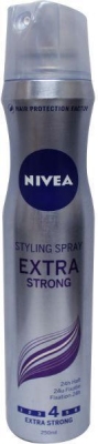 Foto van Nivea hair care styling spray extra sterk 250ml via drogist
