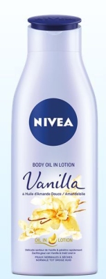 Foto van Nivea bodyoil lotion vanille & amandel 200ml via drogist