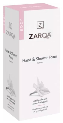 Foto van Zarqa hand and shower foam 250ml via drogist