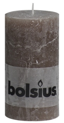 Foto van Bolsius stompkaars taupe 6 x 1 stuk via drogist