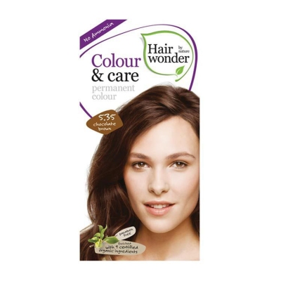 Foto van Hairwonder haarverf color & care choco brown 5.3 100ml via drogist