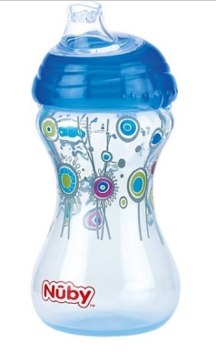 Nuby cup flip it blauw 300ml  drogist