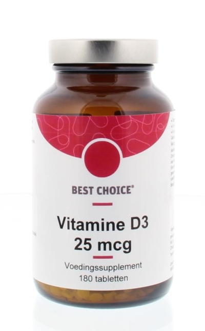 Foto van Best choice vitamine d3 15mg 180 tabletten via drogist
