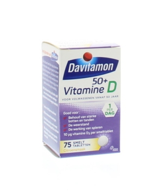 Davitamon vitamine d 50+ smelttablet 75tb  drogist