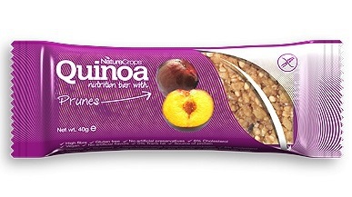 Foto van Nature crops reep quinoa pruim 25gr via drogist