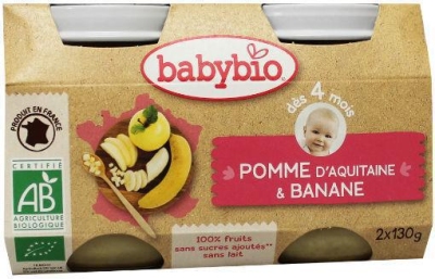 Foto van Babybio dessert appel banaan 2x130g via drogist