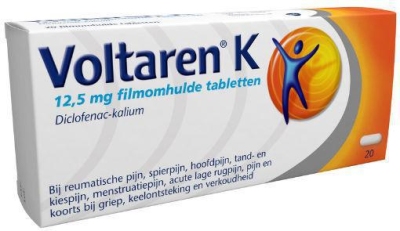 Foto van Voltaren k tabletten 12,5mg 20st via drogist