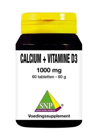 Foto van Snp calcium vitamine d3 1000 mg 60tb via drogist