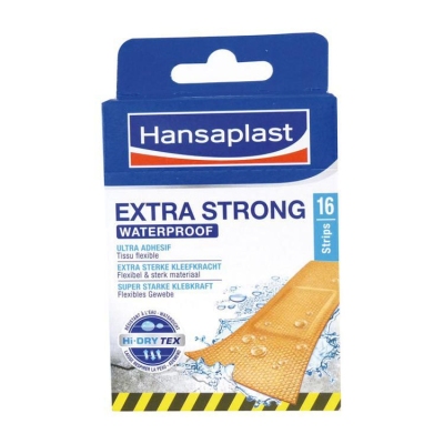 Hansaplast xtra strong waterproof 16st  drogist