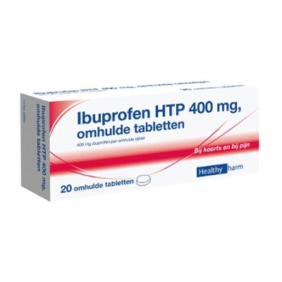Foto van Healthypharm ibuprofen 400mg 20 tabletten via drogist