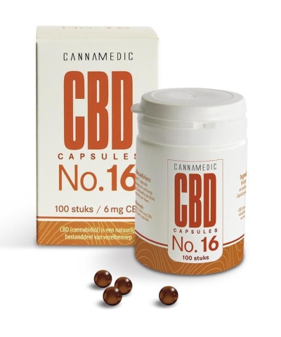 Foto van Cannamedic cbd capsules nr16 100ca via drogist