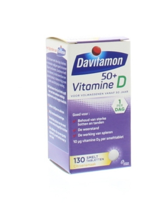 Davitamon vitamine d 50+ smelttablet 130tb  drogist