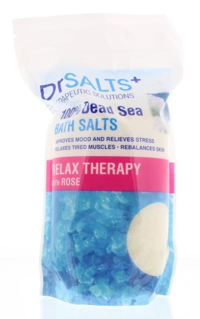 Foto van Dr salts dode zeezout relax rozenolie 1000g via drogist