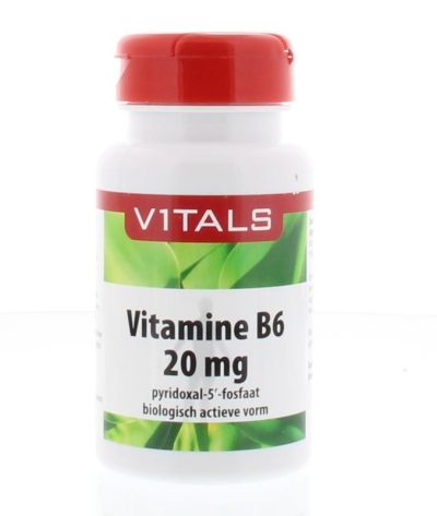 Foto van Vitals vitamine b6 20mg capsules 100ca via drogist