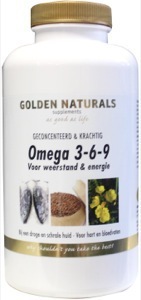 Foto van Golden naturals omega 3 6 9 220cap via drogist