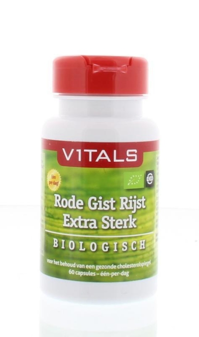 Foto van Vitals rode gist rijst extra sterk bio 60cap via drogist
