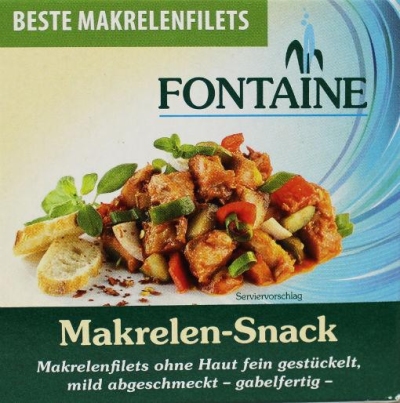 Foto van Fontaine makreel snack 125g via drogist