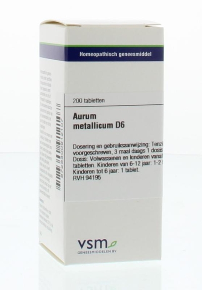 Vsm aurum metallicum d6 200tab  drogist