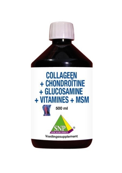 Foto van Snp collageen + msm + glucosamine + vitamines 500ml via drogist