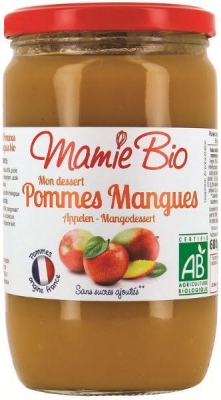 Foto van Mamie bio dessert appel-mango 680g via drogist