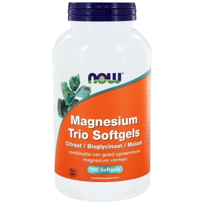 Now magnesium trio softgels 180sft  drogist