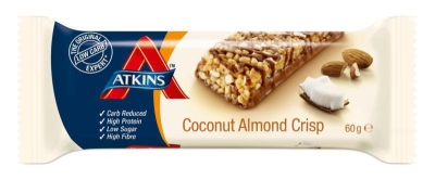 Foto van Atkins coconut almond reep 60g via drogist