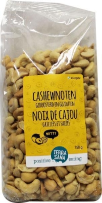 Foto van Terrasana cashewnoten geroosterd met zout 750g via drogist