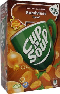 Foto van Cup a soup rundvleessoep 21zk via drogist