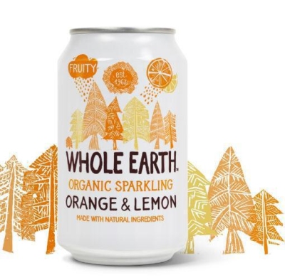 Foto van Whole earth sparkling orange/lemon 24 x 330ml via drogist