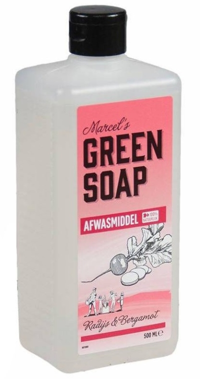 Foto van Marcels green soap afwasmiddel radijs & bergamot 500ml via drogist
