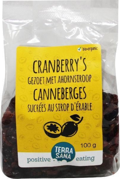 Terrasana cranberry gedroogd ahornsiroop 100g  drogist