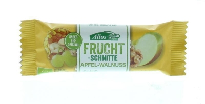 Foto van Allos vruchtenreep appel / walnoot 30g via drogist