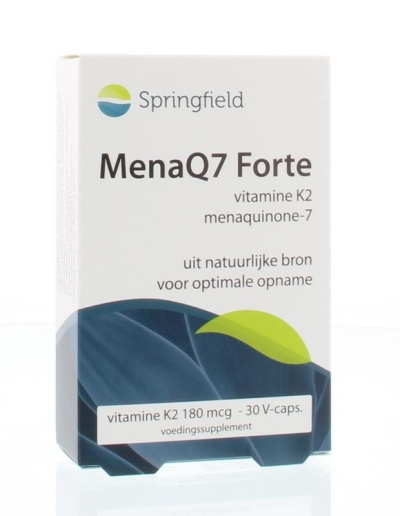 Springfield menaq7 forte vitamine k2 180 mcg 30vc  drogist