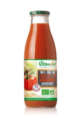 Foto van Vitamont tomatensap bio 750ml via drogist