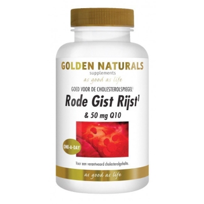 Foto van Golden naturals rode gist rijst & 50 mg q10 30cp via drogist