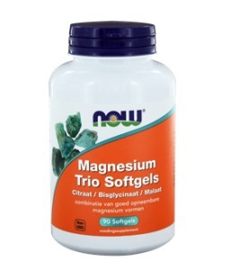 Foto van Now magnesium trio softgels 90sft via drogist