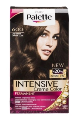 Foto van Poly palette intensive crème color 600 licht bruin 115ml via drogist