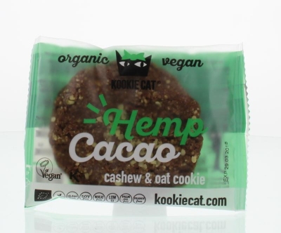 Foto van Kookie cat hemp cacao bio 12 x 50gr via drogist