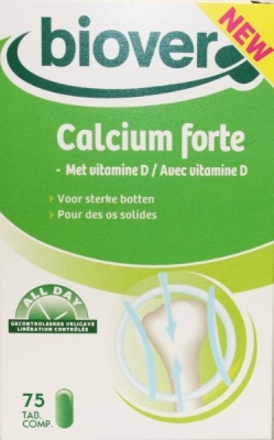 Foto van Biover calcium forte 75tb via drogist