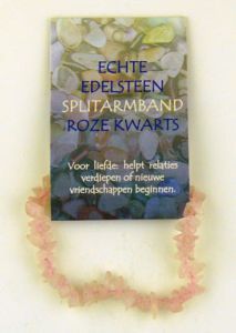 Foto van Steengoed splitkralen armband roze kwarts op kaart 1kaart via drogist
