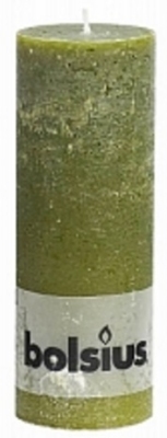 Foto van Bolsius stompkaars groen 6 x 6 x 1 stuk via drogist