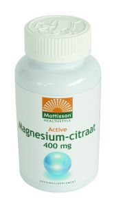 Foto van Mattisson active magnesium citraat 400mg 60vc via drogist
