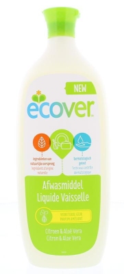 Foto van Ecover afwasmiddel citroen aloe 1 liter via drogist