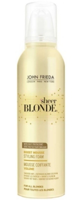 Foto van John frieda sheer blonder mousse boost styling foam 200ml via drogist