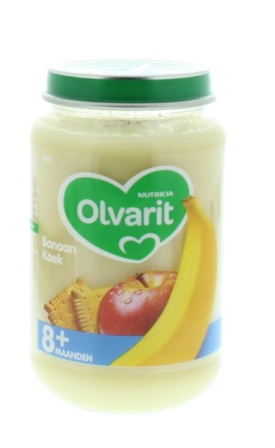 Foto van Olvarit 8m51 banaan koek 6 x 200g via drogist