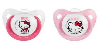 Foto van Nuk fopspeen fc hello kitty maat s2 2st via drogist