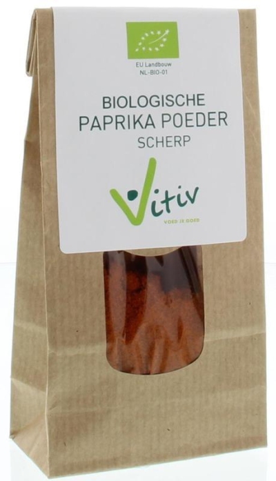 Foto van Vitiv paprika poeder scherp 50g via drogist