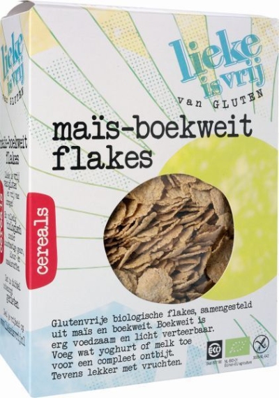 Lieke is vrij mais boekweit flakes 250g  drogist