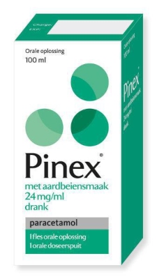 Foto van Pinex paracetamol drank junior 100ml via drogist